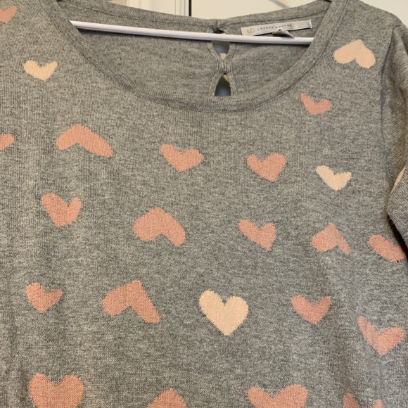 LC Lauren Conrad Sweaters - Lauren Conrad 3/4” sleeve heart sweater